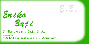 eniko baji business card